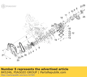 aprilia 845246 sliding block - Bottom side