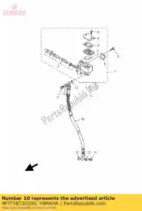 yamaha 4P7F58720200 tuyau, frein 1 - La partie au fond