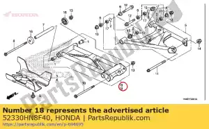 honda 52330HN8F40 conjunto de braço, r. rr. diminuir - Lado inferior