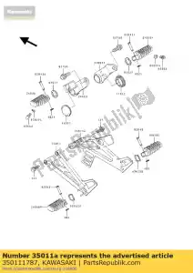 kawasaki 350111787 ficar, rr, rh kle500-a5 - Lado inferior