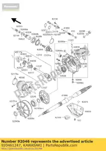 Kawasaki 920461247 bearing-needle - Bottom side