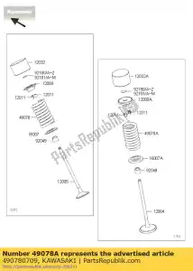 Kawasaki 490780709 zawór silnika spr??ynowego - Dół