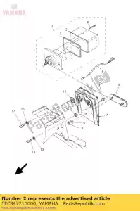 yamaha 5FC847210000 lente, luz trasera - Lado inferior