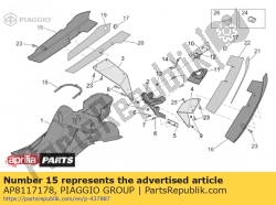 Aprilia AP8117178, Protezione anticalore destra, OEM: Aprilia AP8117178