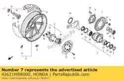 Aquí puede pedir collar, rr. Distancia entre ejes de Honda , con el número de pieza 42621MR8000: