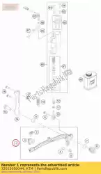 voetremhendel cpl. 12 van KTM, met onderdeel nummer 72013050044, bestel je hier online: