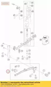 ktm 72013050044 voetremhendel cpl. 12 - Onderkant