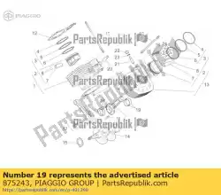 Ici, vous pouvez commander le demi-coquille de roulement 1. 535-1. 540 auprès de Piaggio Group , avec le numéro de pièce 875243: