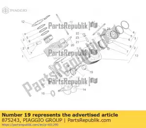 Piaggio Group 875243 rolamento meia concha 1,535-1,540 - Lado inferior