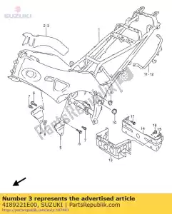 Suzuki 4189221E00 escudo, marco, l - Lado inferior