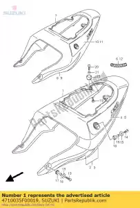 Suzuki 4710035F00019 bedekkend frame - Onderkant