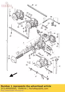 Yamaha 2YJ149000000 carburetor assy - Bottom side