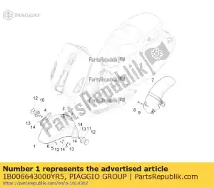 Piaggio Group 1B006643000YR5 parafango anteriore - Il fondo