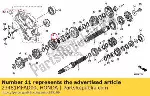 honda 23481MFAD00 ingranaggio, contralbero quarto (30t) - Il fondo