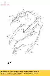 Ici, vous pouvez commander le couvercle, côté 2 auprès de Yamaha , avec le numéro de pièce 4C6F172101PC: