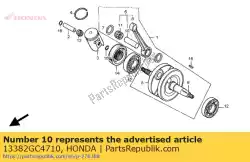 Aqui você pode pedir o pino, manivela (amarelo) em Honda , com o número da peça 13382GC4710: