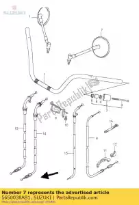 Suzuki 5650038AB1 miroir, vue rr - La partie au fond