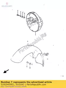 Suzuki 5182045001 plato, headl.hsg - Lado inferior