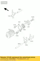 131401074, Kawasaki, changement de fourche, 5e et haut kawasaki kdx  c e h b a kdx200 200 , Nouveau