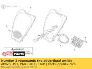 Piaggio Group AP8268493 capa. preto - Lado inferior