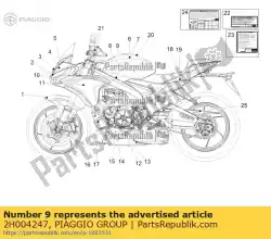 Aqui você pode pedir o decalque fasce sx serbatoio benzina em Piaggio Group , com o número da peça 2H004247: