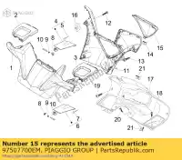 97507700EM, Piaggio Group, H / cubierta de barra aprilia gilera  nexus sr sr max zapm3560, zd4m3560 zd4m357, zapm357 125 250 300 500 1998 2006 2007 2008 2009 2011 2016 2017, Nuevo