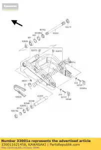 kawasaki 330011621458 braço-comp-swing, p.silv zx900-f2 - Lado inferior