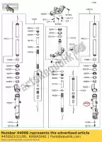 44006010218R, Kawasaki, tubo-garfo externo, f. ex250 kawasaki  ninja z 300 2015 2016 2017, Novo