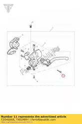 schroef phil pan hd m5 x 20 advertentie van Triumph, met onderdeel nummer T2046008, bestel je hier online: