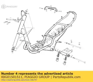 Piaggio Group 00G01501511 primavera - Lado inferior