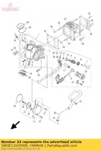 yamaha 5WGE11650000 placa, respirador - Lado inferior