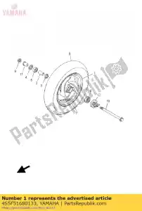 yamaha 4S5F51680133 rueda de fundición, delantera - Lado inferior
