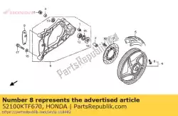 Aqui você pode pedir o swingarm assy., rr. Em Honda , com o número da peça 52100KTF670: