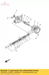 Ici, vous pouvez commander le engrenage, pignon d'entraînement auprès de Yamaha , avec le numéro de pièce 59M461210000: