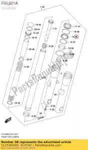 Suzuki 5115306J00 selo de óleo - Lado inferior