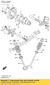 suzuki 1284031H00 bras comp, valve - La partie au fond