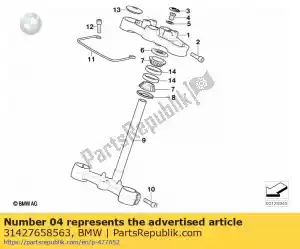 bmw 31427658563 parafuso de ajuste - Lado inferior