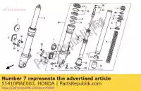 51410MAE003, Honda, tuyau comp., fr. fourchette honda cbr 900 1994 1995 1996 1997, Nouveau