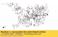 17254KE1000, Honda, distanziatore, batteria honda mtx  rw mtx200rw 200 , Nuovo