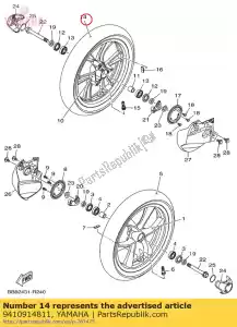 yamaha 9410914811 pneumatico (irc, 90/80-1 - Il fondo