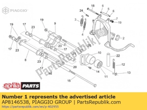 aprilia AP8146538 zentraler ständer - Unterseite