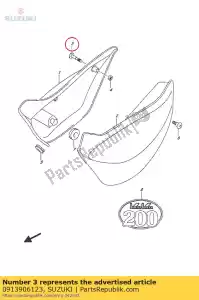 suzuki 0913906123 parafuso - Lado inferior