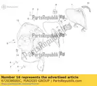 672038000C, Piaggio Group, Klapka baterii piaggio liberty zapc51101, zapm78103, zapc51103 0 50 100 125 150 2011 2014 2016 2017, Nowy