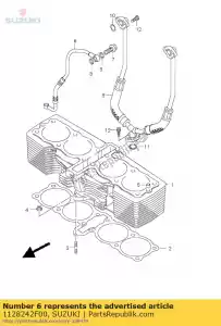 suzuki 1128242F00 manguera comp, cil h - Lado inferior