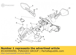 Aprilia 8530490090, Voorkappen. zwart, OEM: Aprilia 8530490090