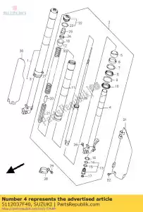 Suzuki 5112037F40 rurka wewn?trzna, d? - Dół