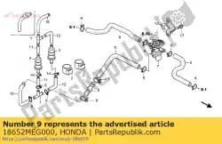 Ici, vous pouvez commander le tube b, soupape de commande d'admission d'air auprès de Honda , avec le numéro de pièce 18652MEG000: