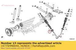 zitting, klepveer van Honda, met onderdeel nummer 14775HM8A40, bestel je hier online: