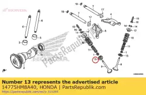 honda 14775HM8A40 zitting, klepveer - Onderkant