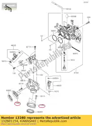 Ici, vous pouvez commander le titulaire auprès de Kawasaki , avec le numéro de pièce 132801154: